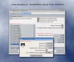 Edycja trybu monitora w ScreenMode